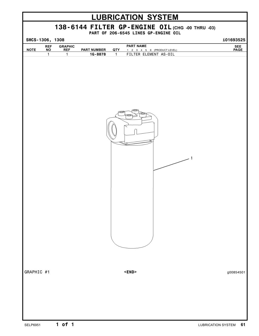 1G-8878 - ELEMENT AS-FILTER (ADVANCED EFFICIENCY)