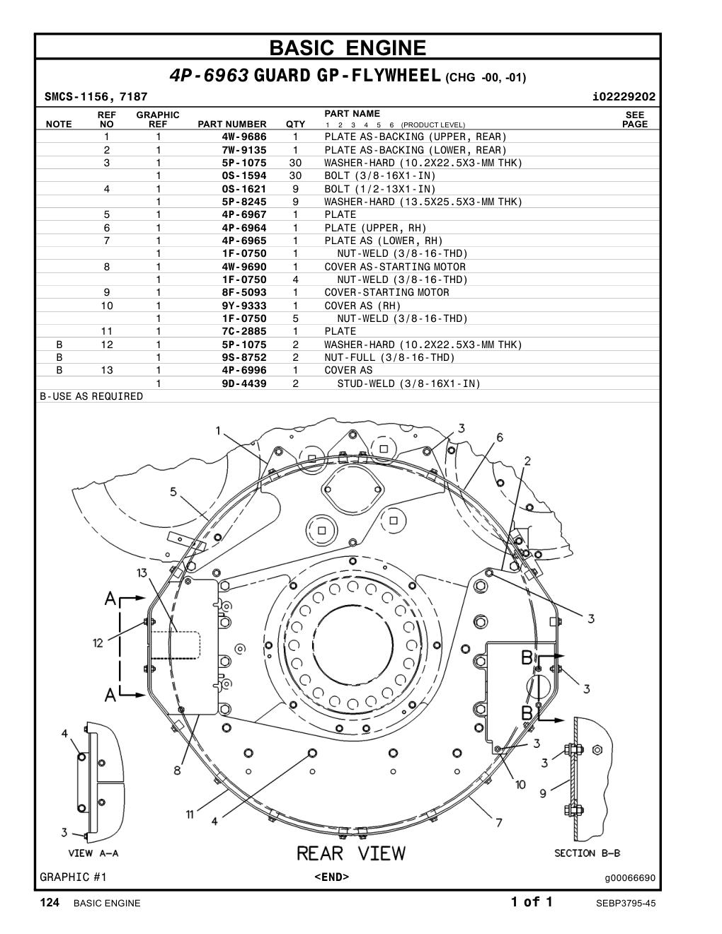 4P-6965 PLATEAS (LOWER,RH) CAT parts manual diagram