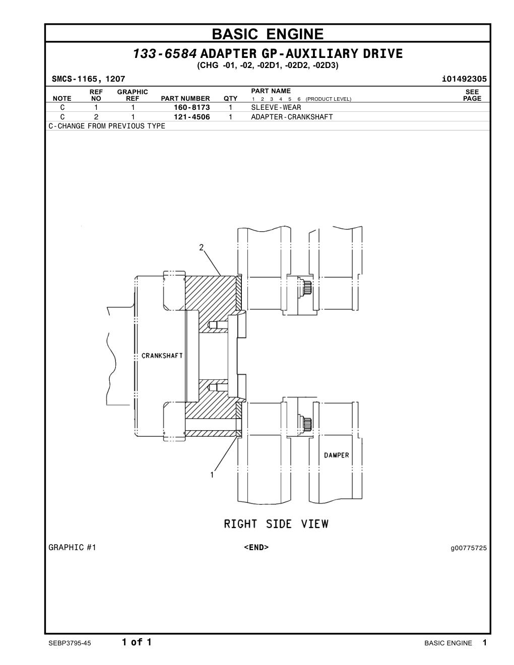 121-4506 - ADAPTER-CRANKSHAFT