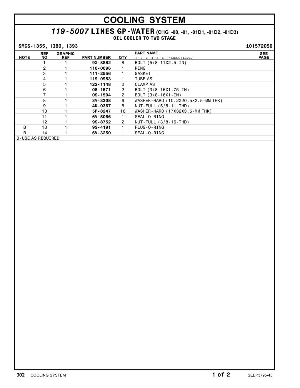 119-0953 TUBEAS CAT parts manual diagram