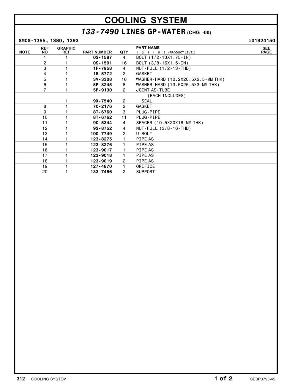 5P-9130 JOINTAS-TUBE CAT parts manual diagram