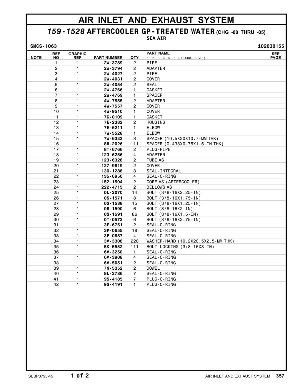 7E-2382 HOUSING CAT parts manual diagram
