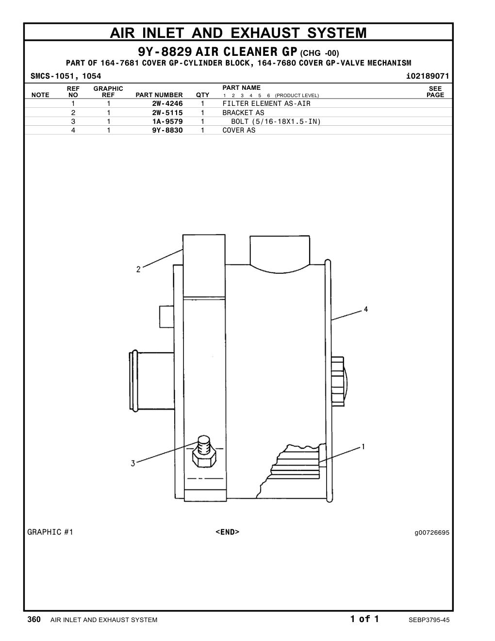 2W-5115 BRACKET AS CAT parts manual diagram