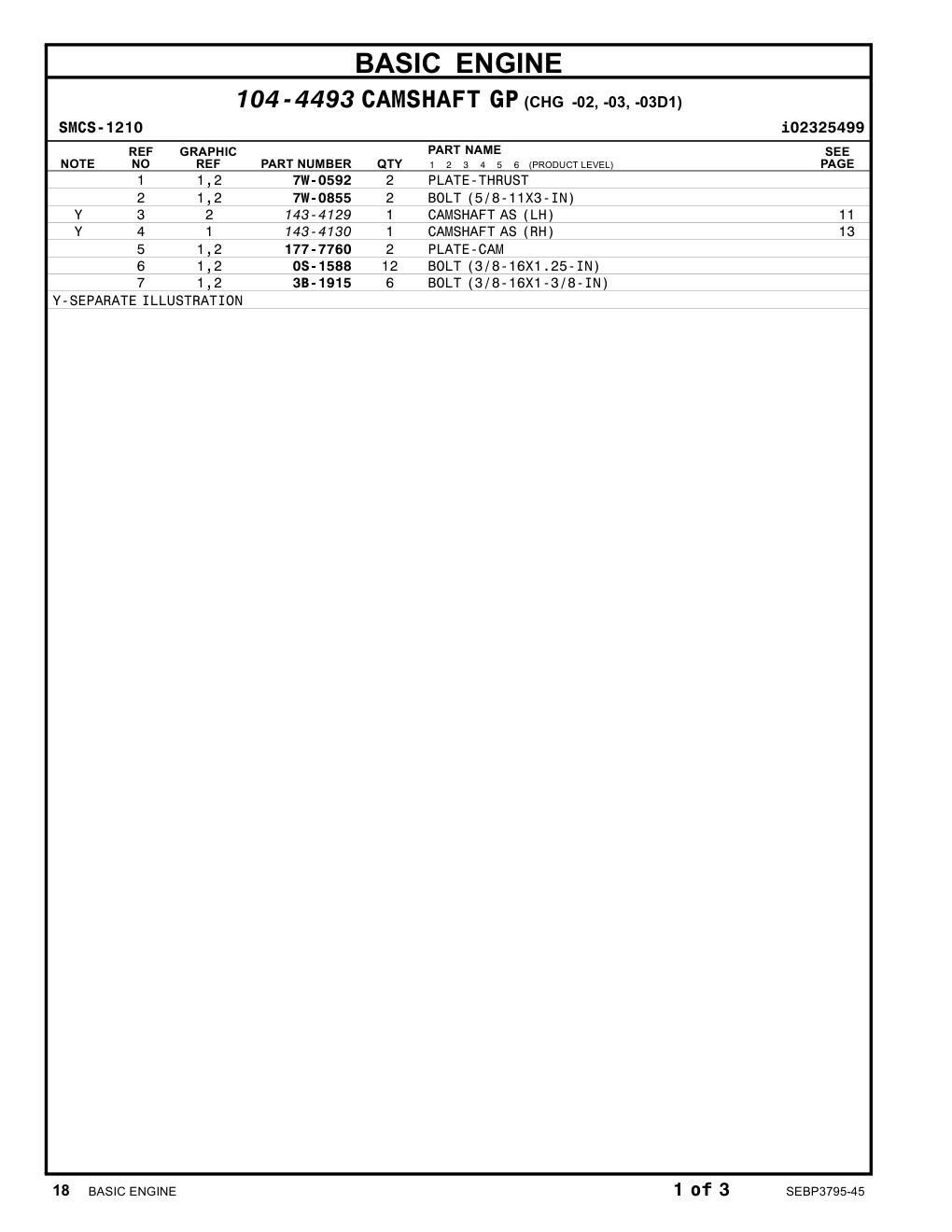 143-4130 - CAMSHAFTAS(RH)