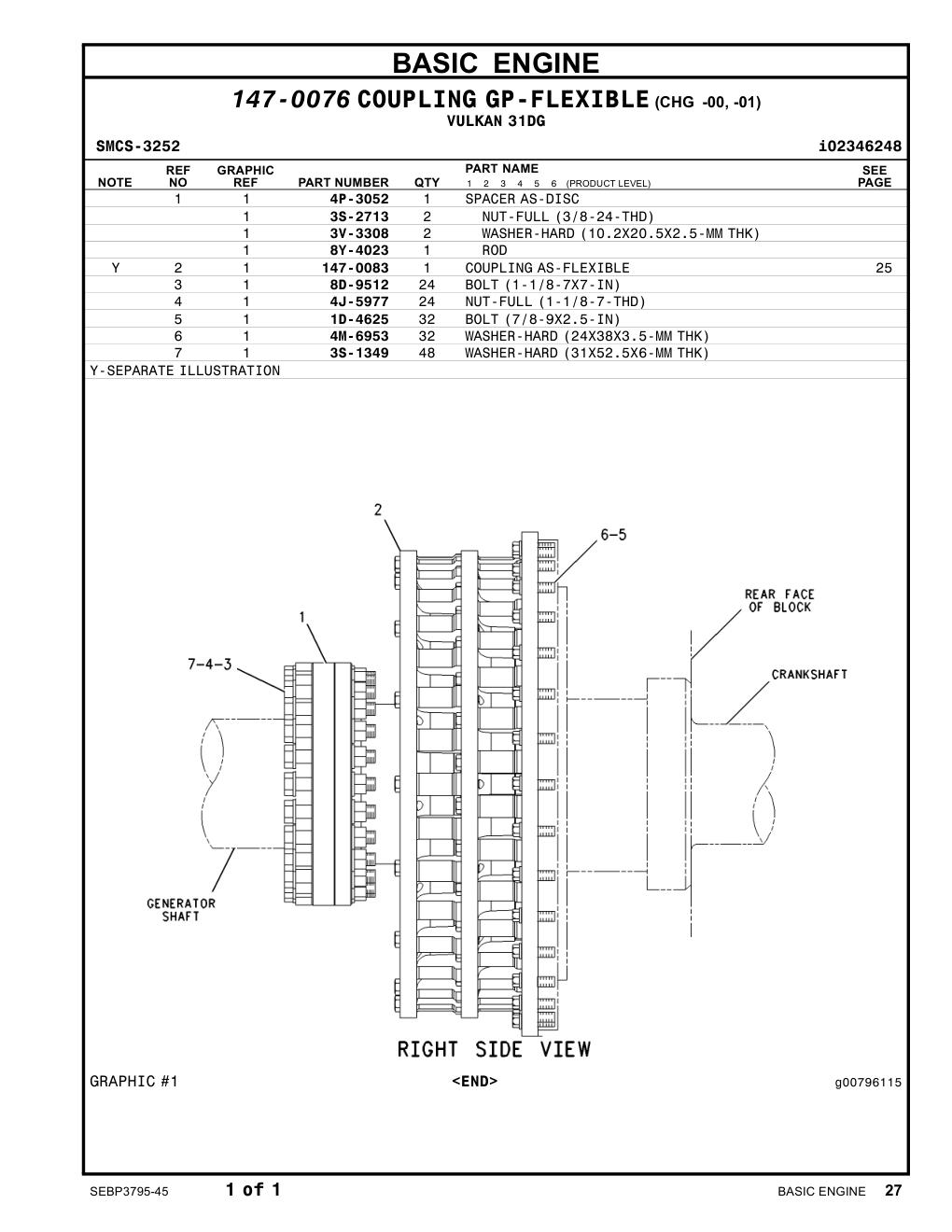 147-0083 COUPLINGAS-FLEXIBLE CAT parts manual diagram