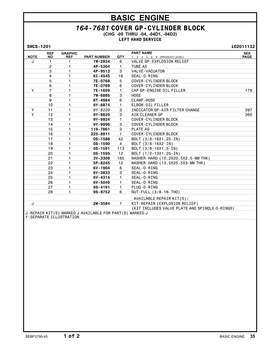119-7861 PLATEAS CAT parts manual diagram