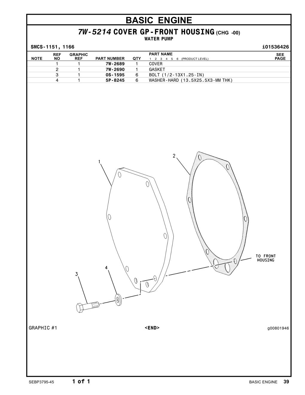 7W-2690 GASKET CAT parts manual diagram