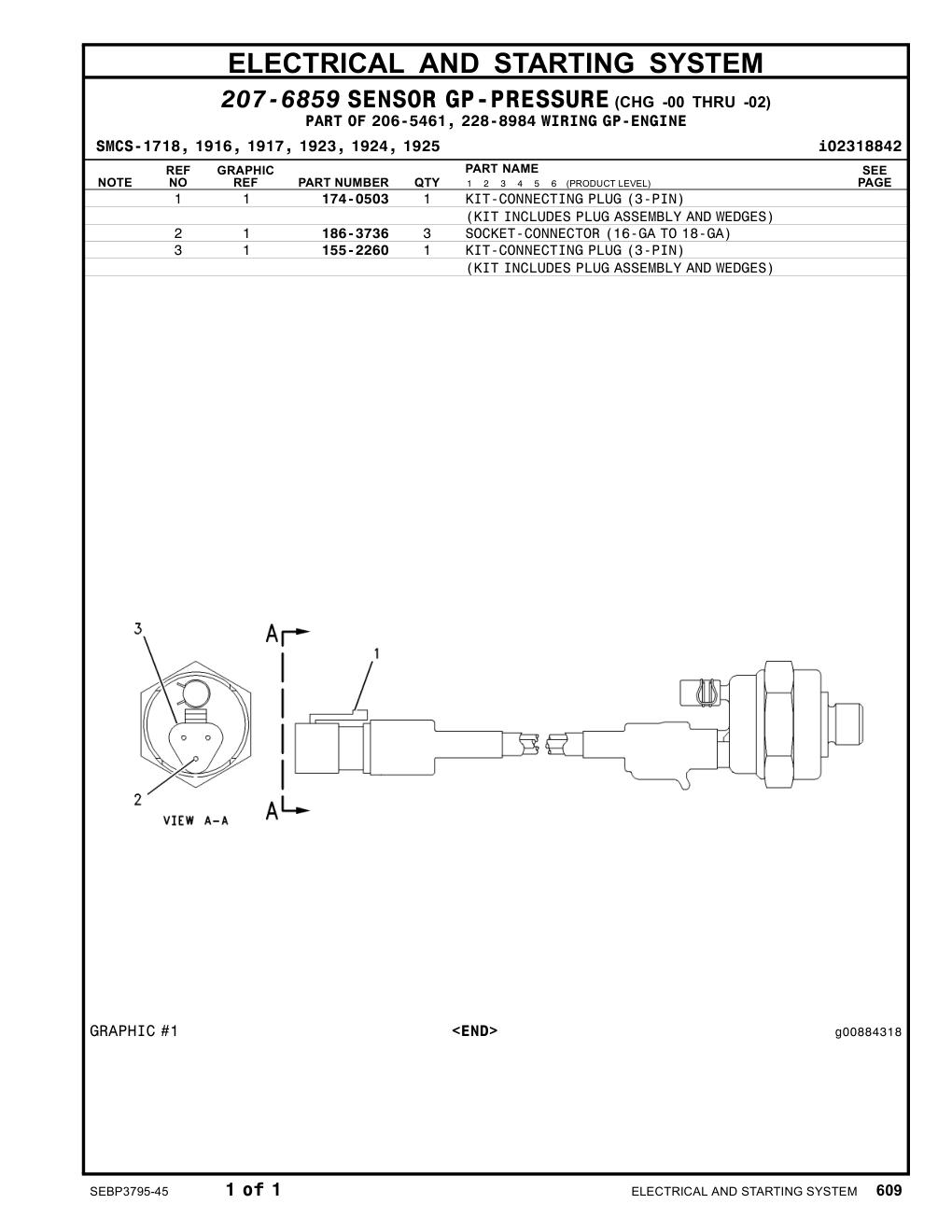 174-0503 - KIT-CONNECTING PLUG (3-PIN)