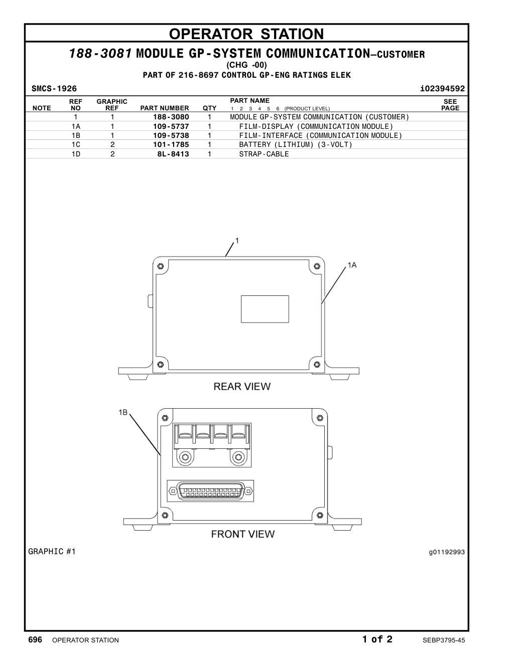 188-3080 - MODULE GP-SYSTEM COMMUNICATION (CUSTOMER)