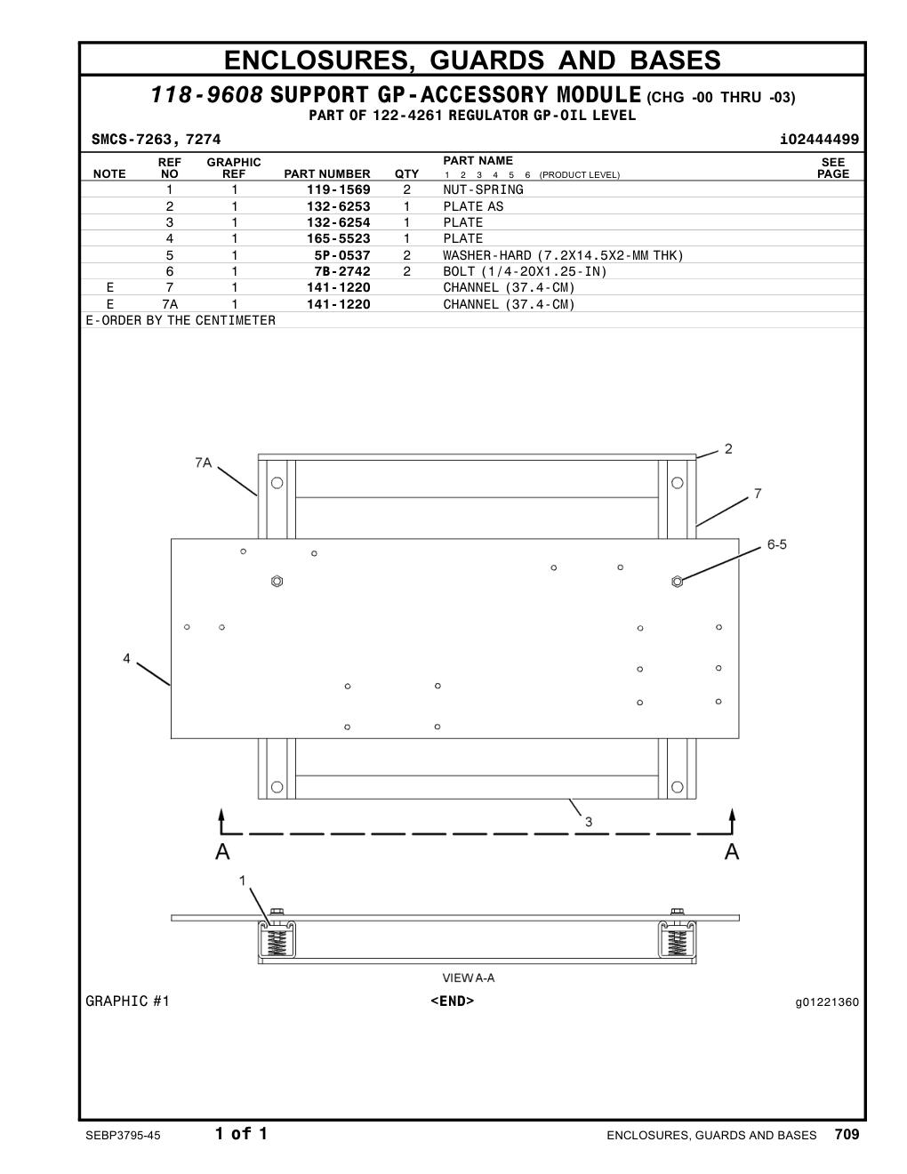 132-6254 PLATE CAT parts manual diagram