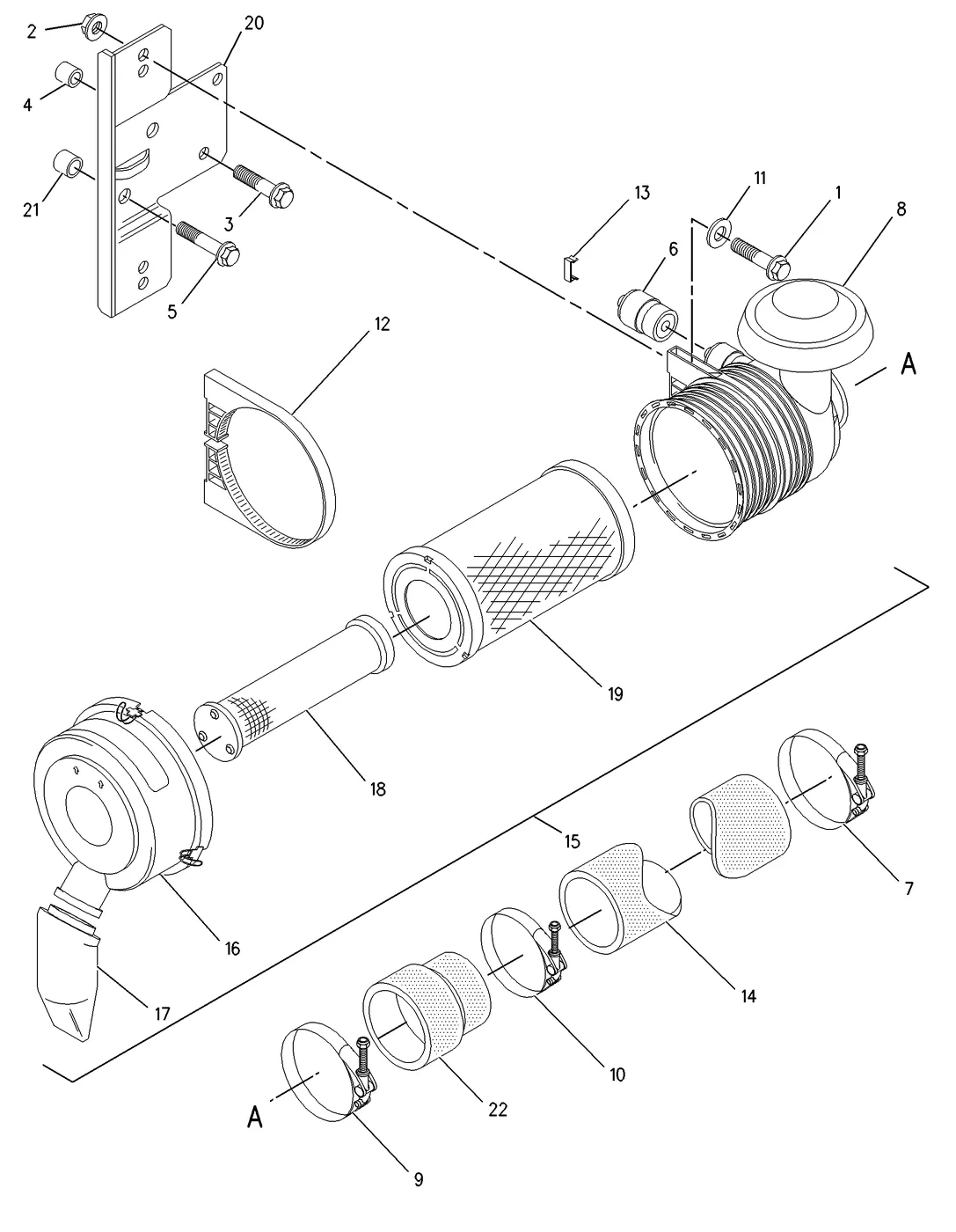 3056 · AIR INLET AND EXHAUST SYSTEM · 214-6339 CAT parts diagram
