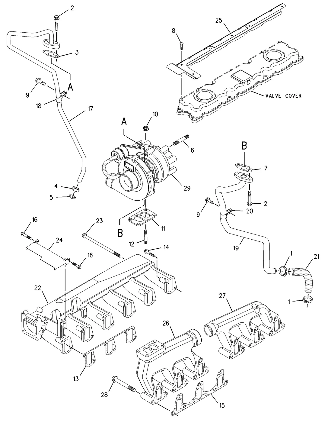 3056E · AIR INLET AND EXHAUST SYSTEM · 220-7116 CAT parts diagram