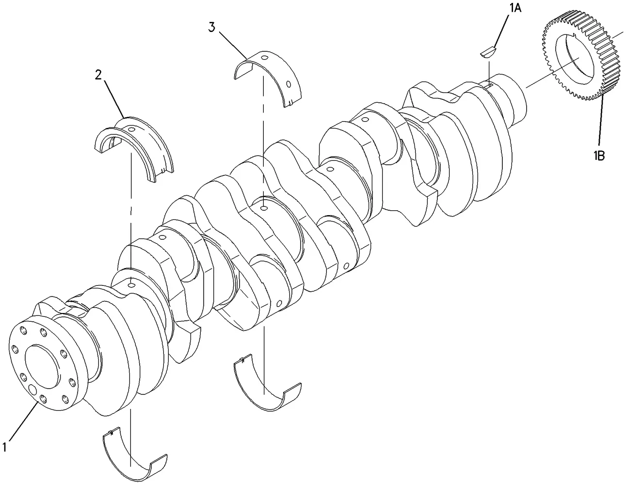 3126B · BASIC ENGINE · 113-6087 CAT parts diagram