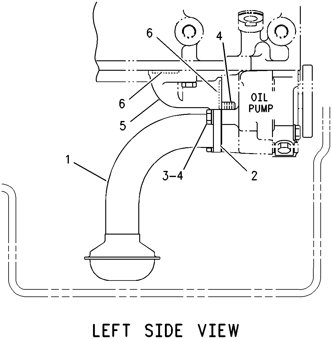 3126B · LUBRICATION SYSTEM · 203-1259 CAT parts diagram