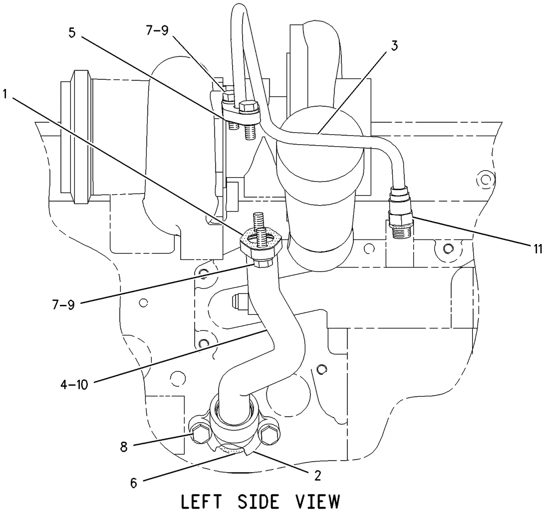 3126B · LUBRICATION SYSTEM · 126-5464 CAT parts diagram