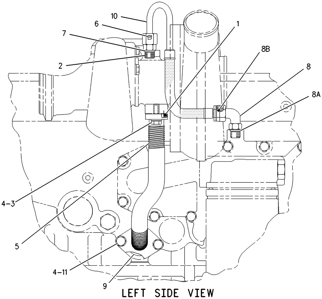 3126B · LUBRICATION SYSTEM · 159-0285 CAT parts diagram