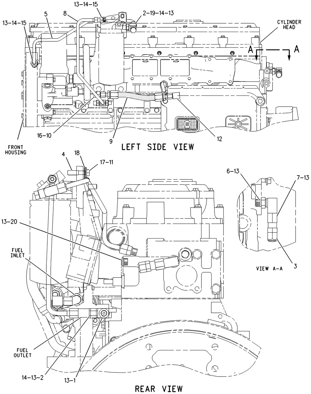 3126B · FUEL SYSTEM · 199-6306 CAT parts diagram