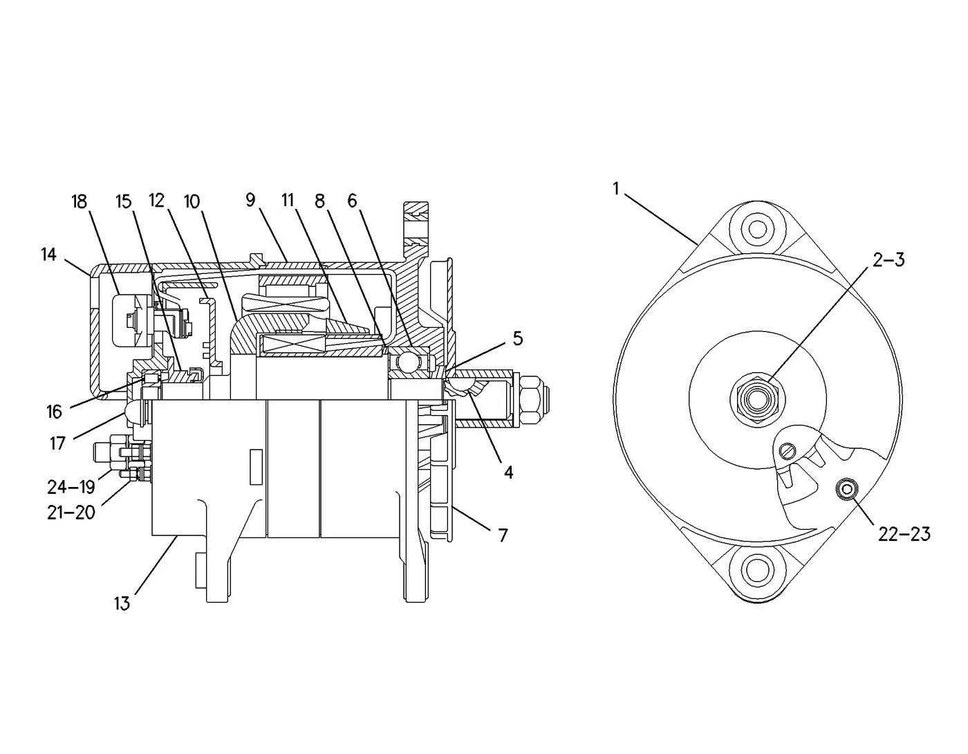 3126B · ELECTRICAL AND STARTING SYSTEM · 100-5047 CAT parts diagram