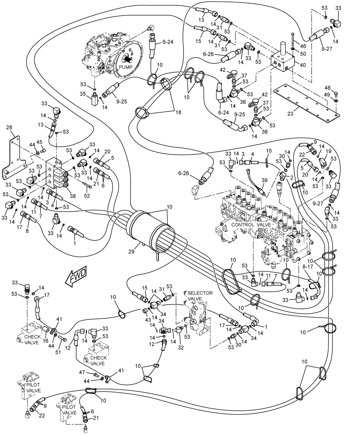 4I-1878 - HOSE AS (NOM 06, L=1380mm)