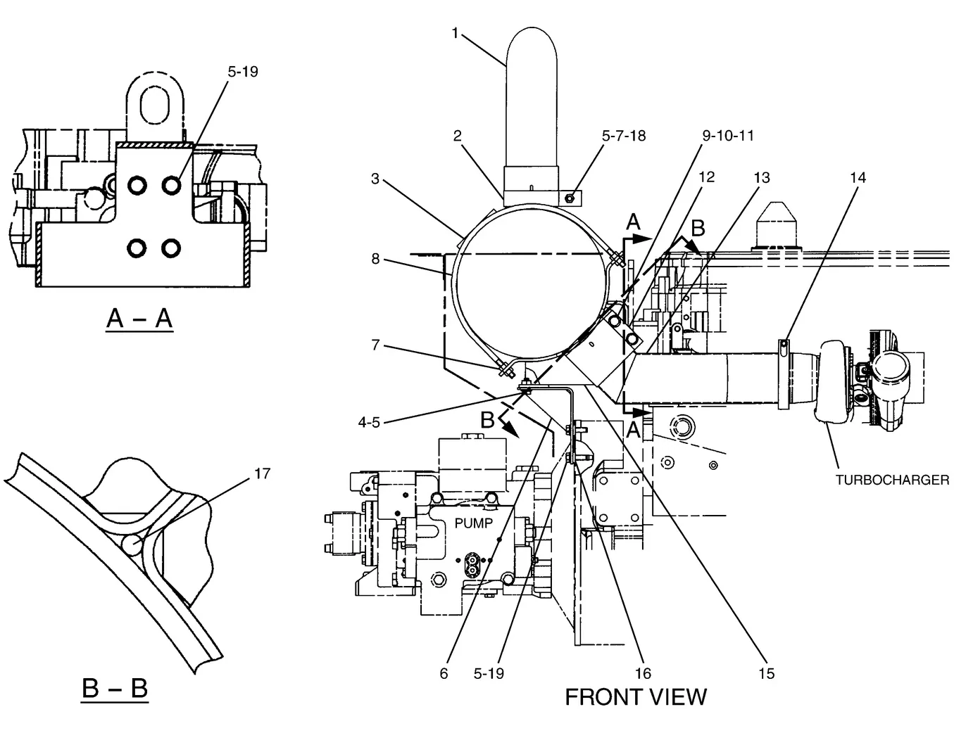 325C · AIR INLET AND EXHAUST SYSTEM · 183-8151 CAT parts diagram