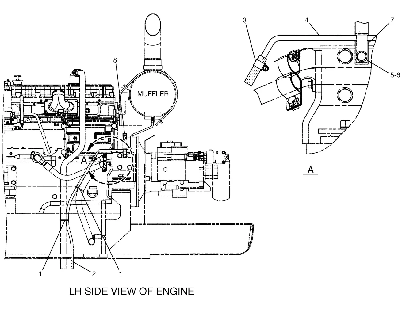 325C · AIR INLET AND EXHAUST SYSTEM · 183-8209 CAT parts diagram