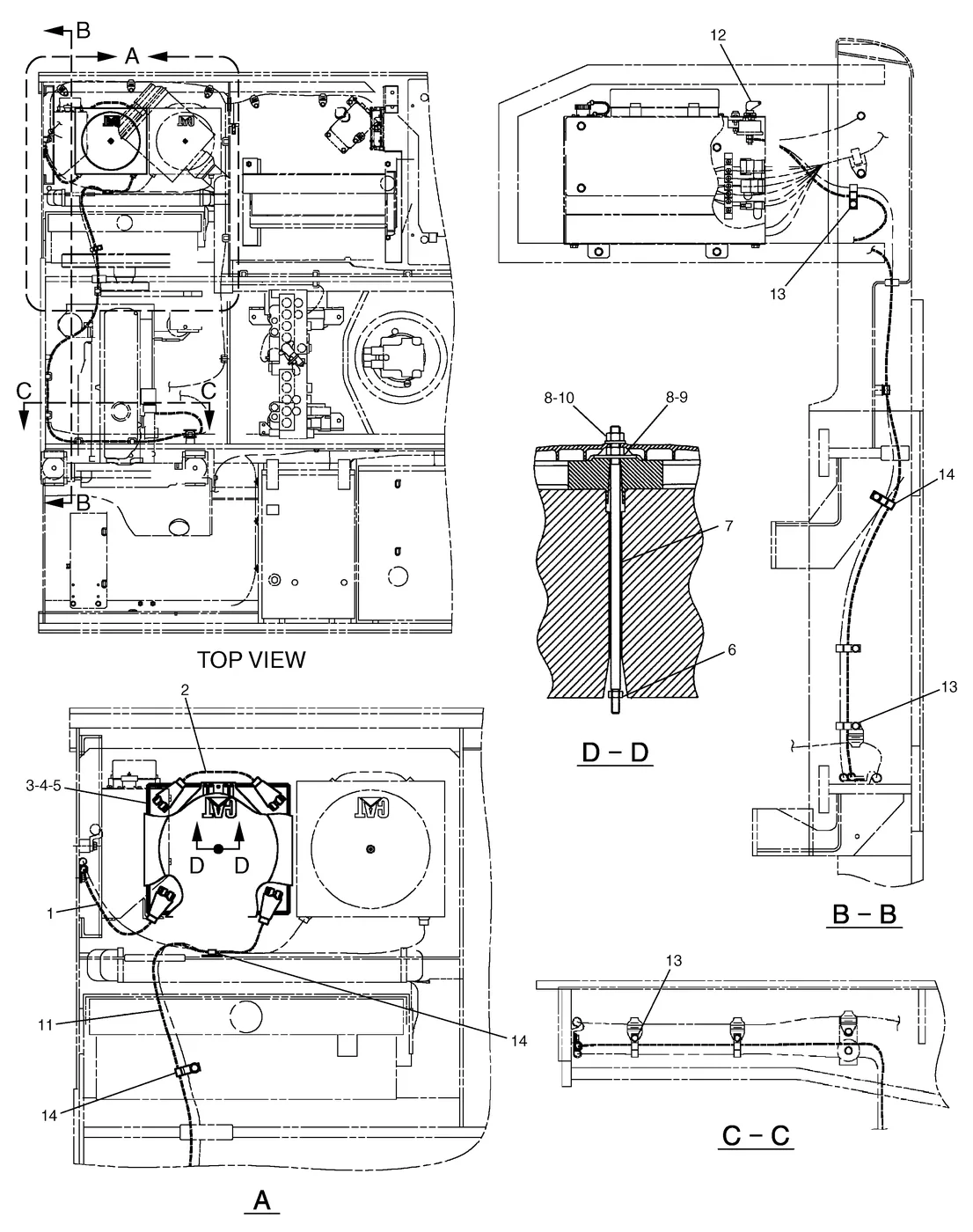 325C · ELECTRICAL AND STARTING SYSTEM · 183-1019 CAT parts diagram