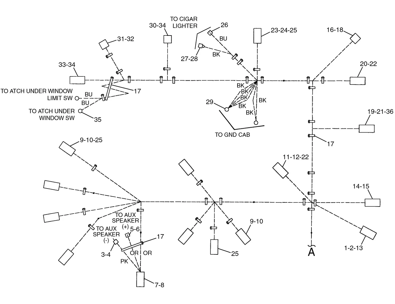 325C · ELECTRICAL AND STARTING SYSTEM · 163-6788 CAT parts diagram