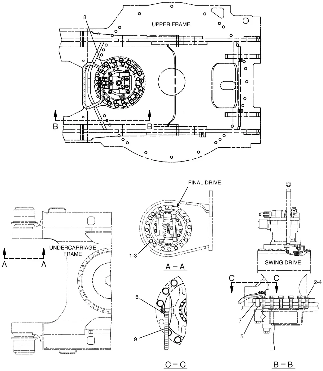 325C · FRAME AND BODY · 171-9412 CAT parts diagram