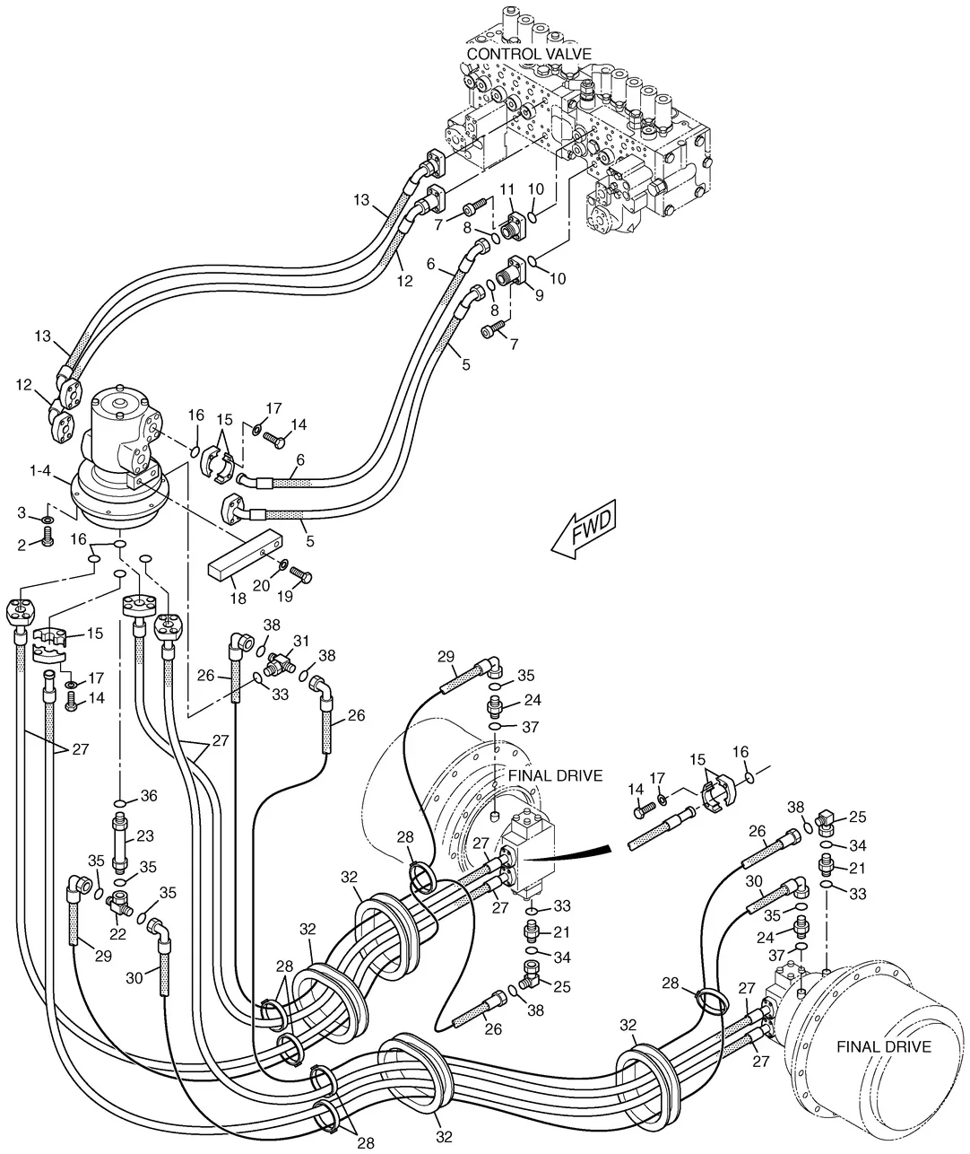 325C · HYDRAULIC SYSTEM · 179-7795 CAT parts diagram