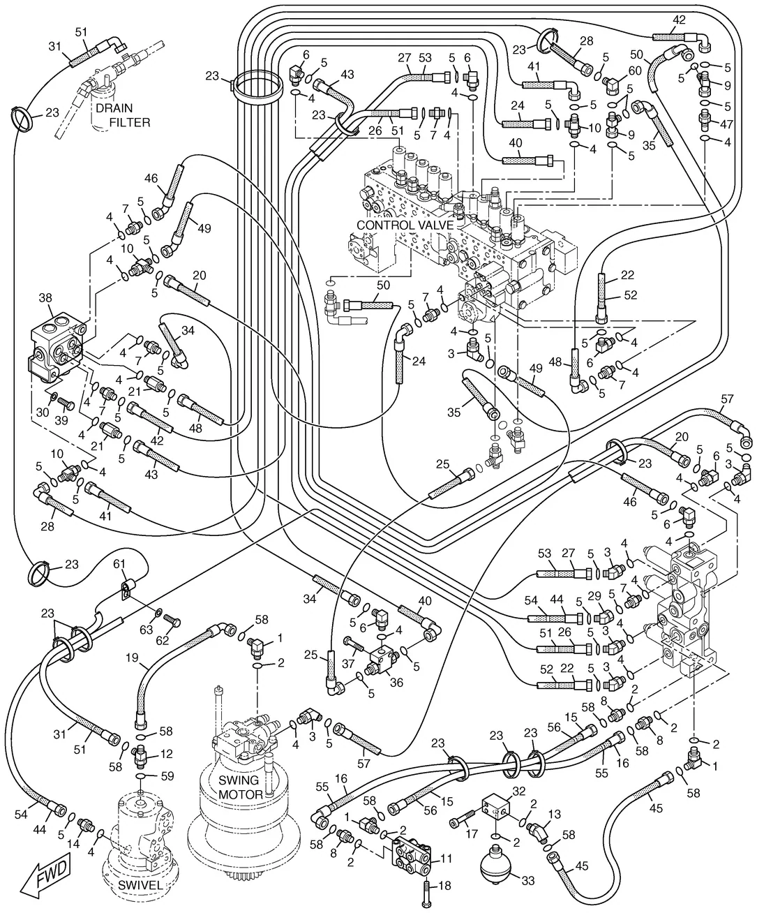 325C · HYDRAULIC SYSTEM · 179-7803 CAT parts diagram