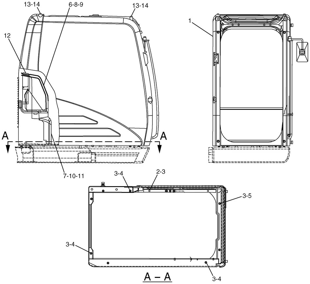 325C · OPERATOR STATION · 161-3739 CAT parts diagram