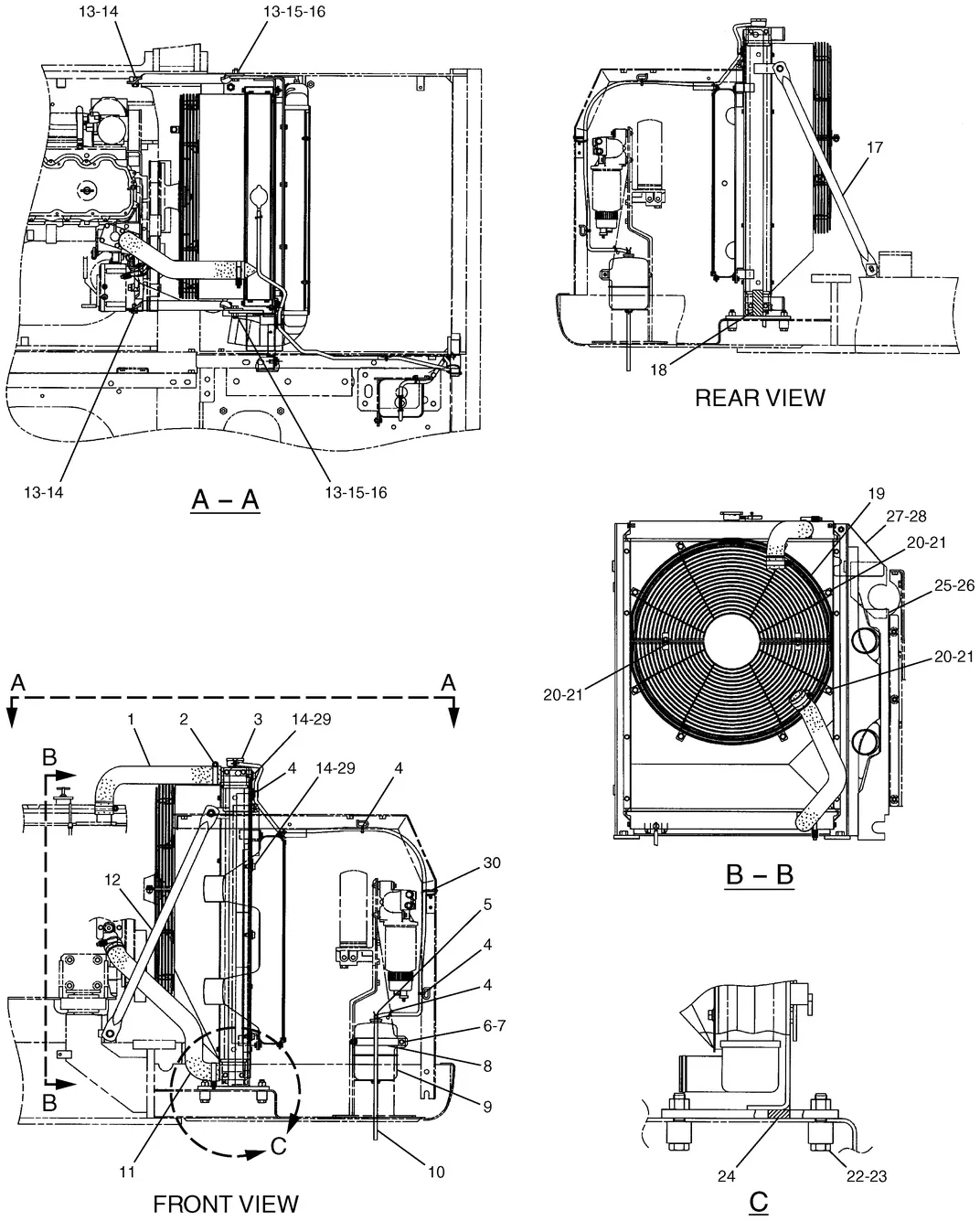 325C · COOLING SYSTEM · 178-6645 CAT parts diagram