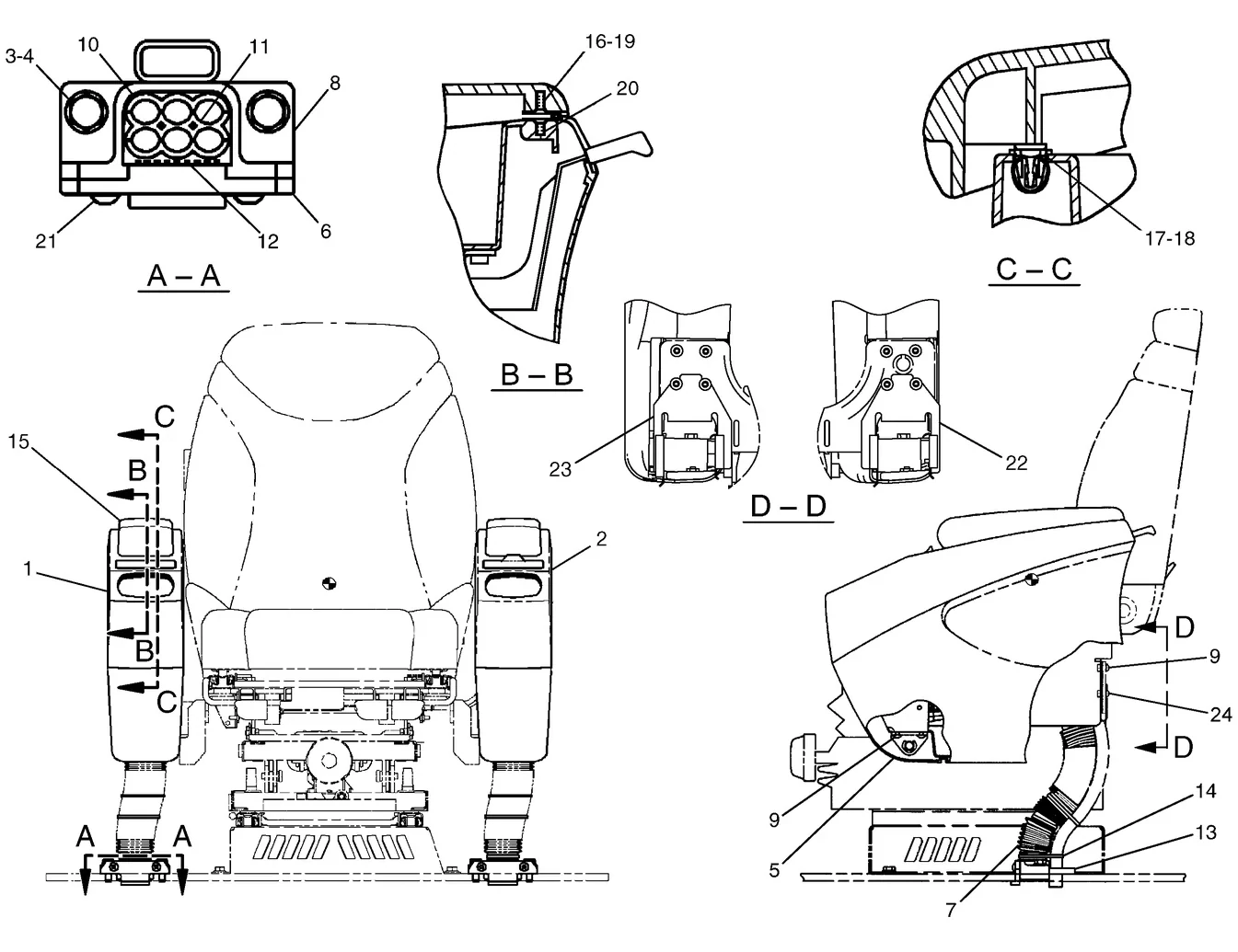 325C · OPERATOR STATION · 161-3758 CAT parts diagram