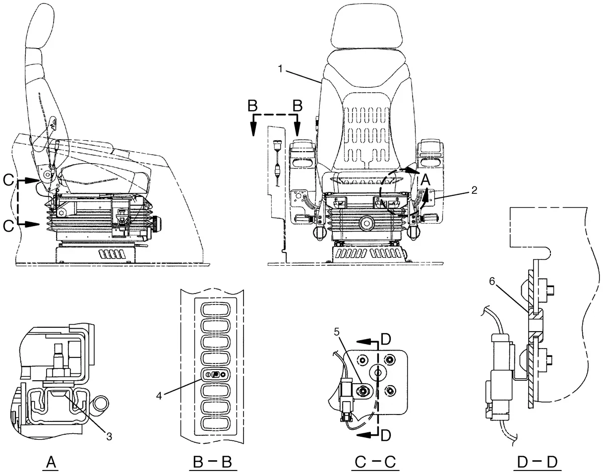 325C · OPERATOR STATION · 164-0502 CAT parts diagram
