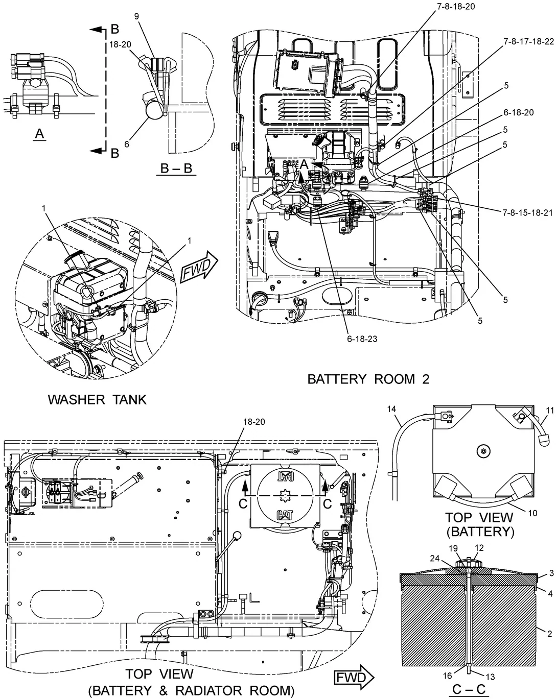 325D · ELECTRICAL AND STARTING SYSTEM · 251-0429 CAT parts diagram