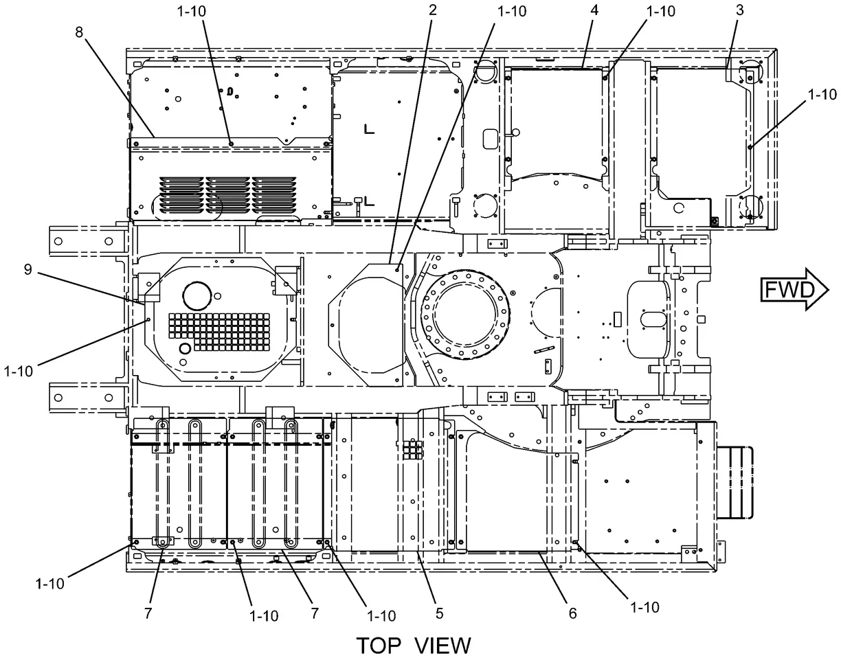 325D · FRAME AND BODY · 223-3047 CAT parts diagram