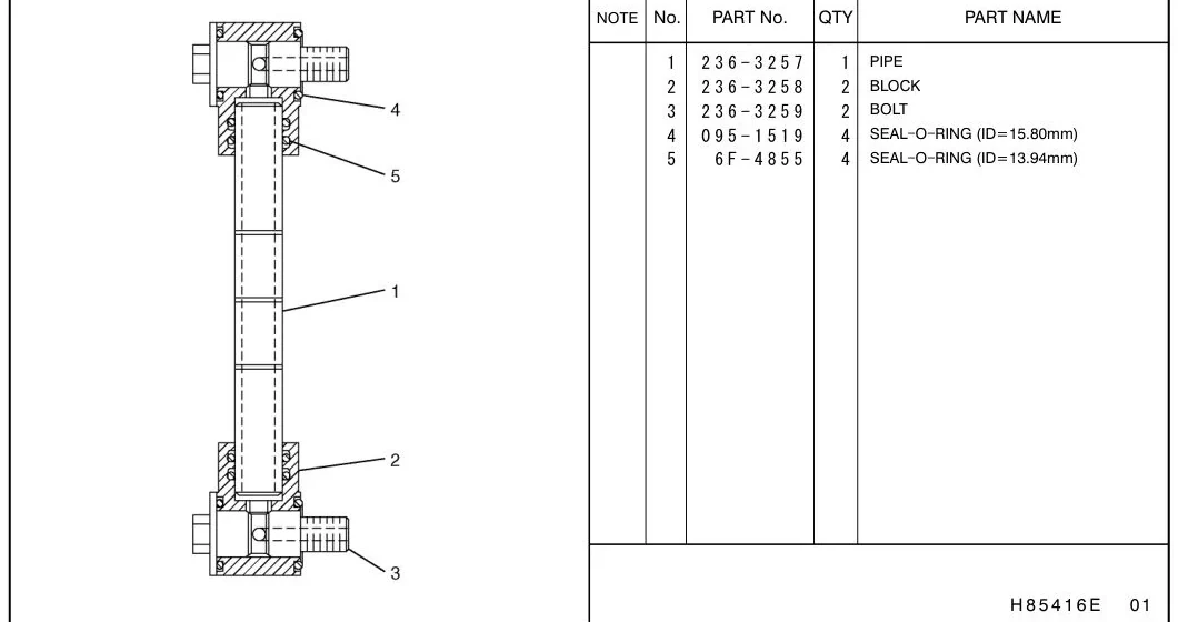 325D 2363259 parts diagram