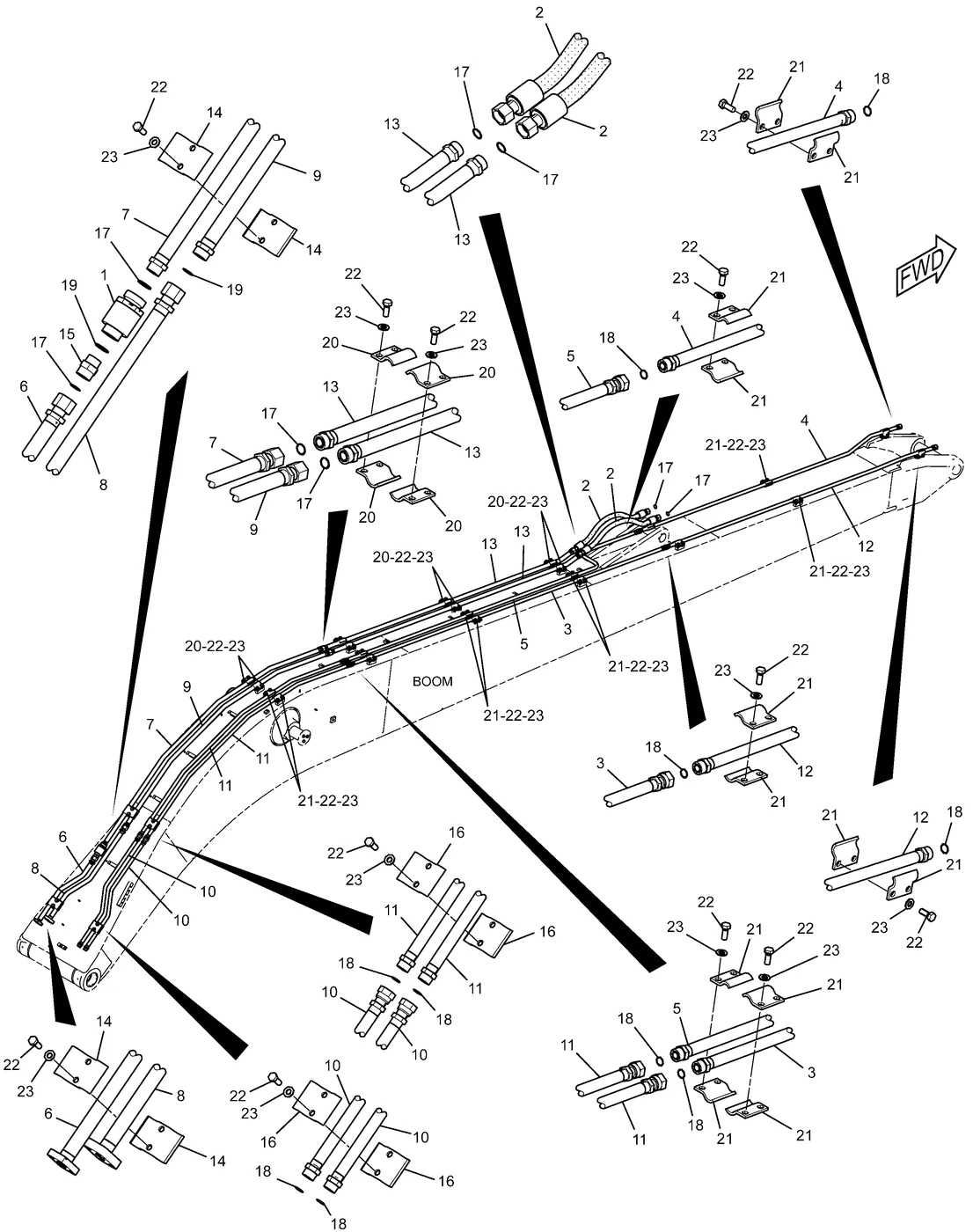 325D · HYDRAULIC SYSTEM · 268-6783 CAT parts diagram