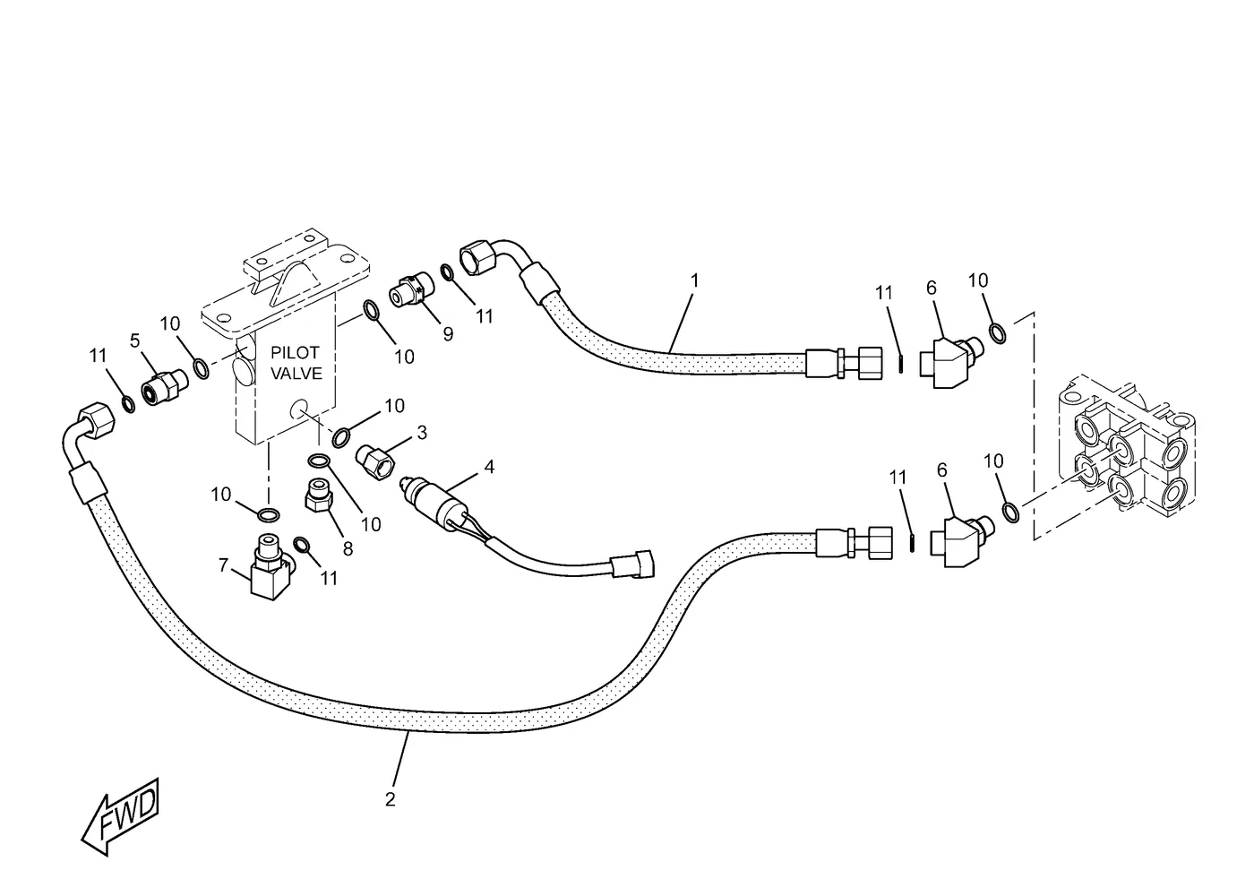 325D · HYDRAULIC SYSTEM · 255-1800 CAT parts diagram