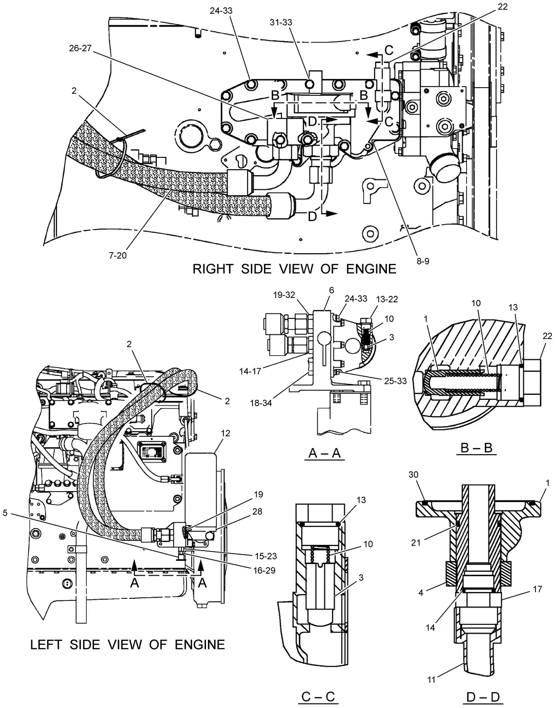 325D · LUBRICATION SYSTEM · 231-7266 CAT parts diagram