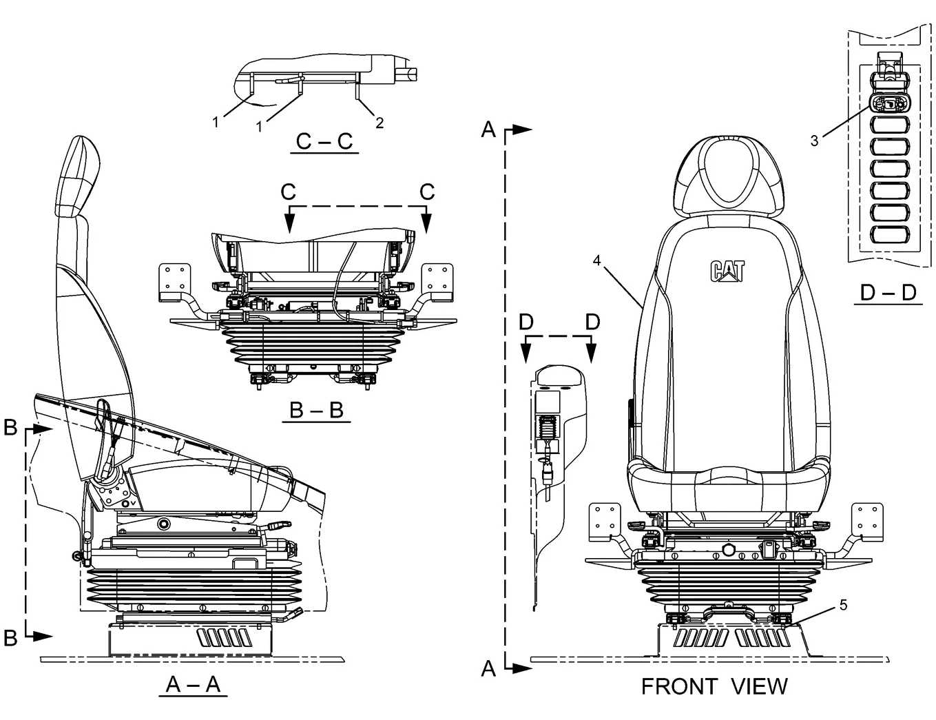 325D · OPERATOR STATION · 240-5064 CAT parts diagram