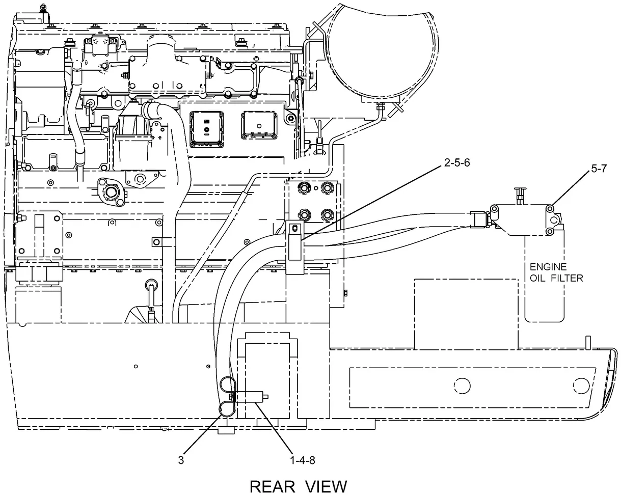 325D · LUBRICATION SYSTEM · 233-1123 CAT parts diagram