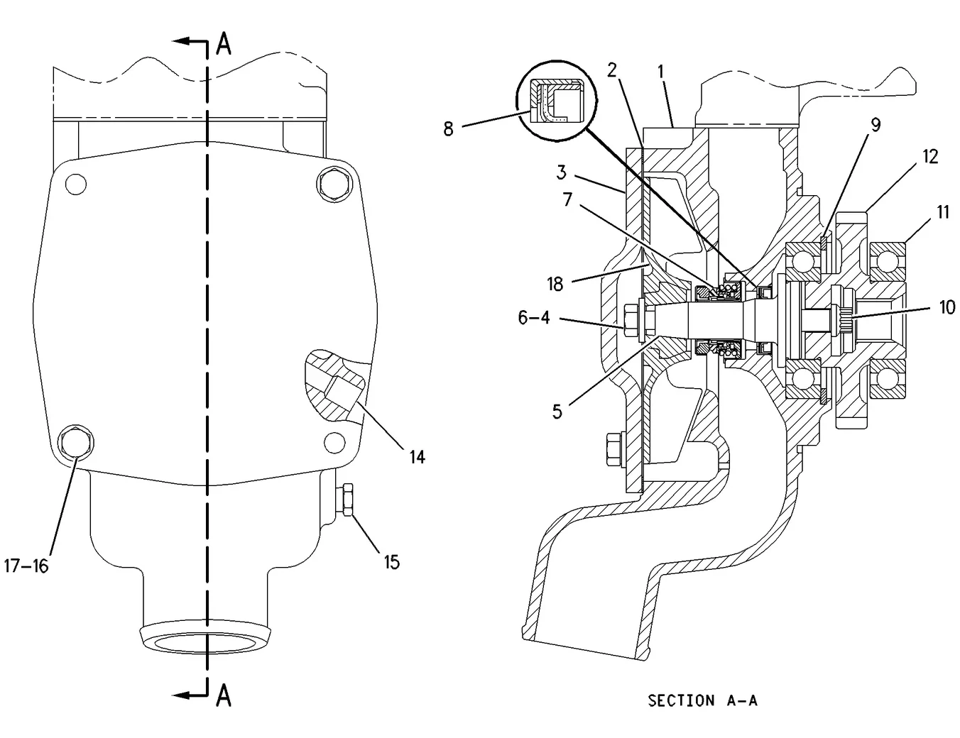 3306 · COOLING SYSTEM · 155-0067 CAT parts diagram
