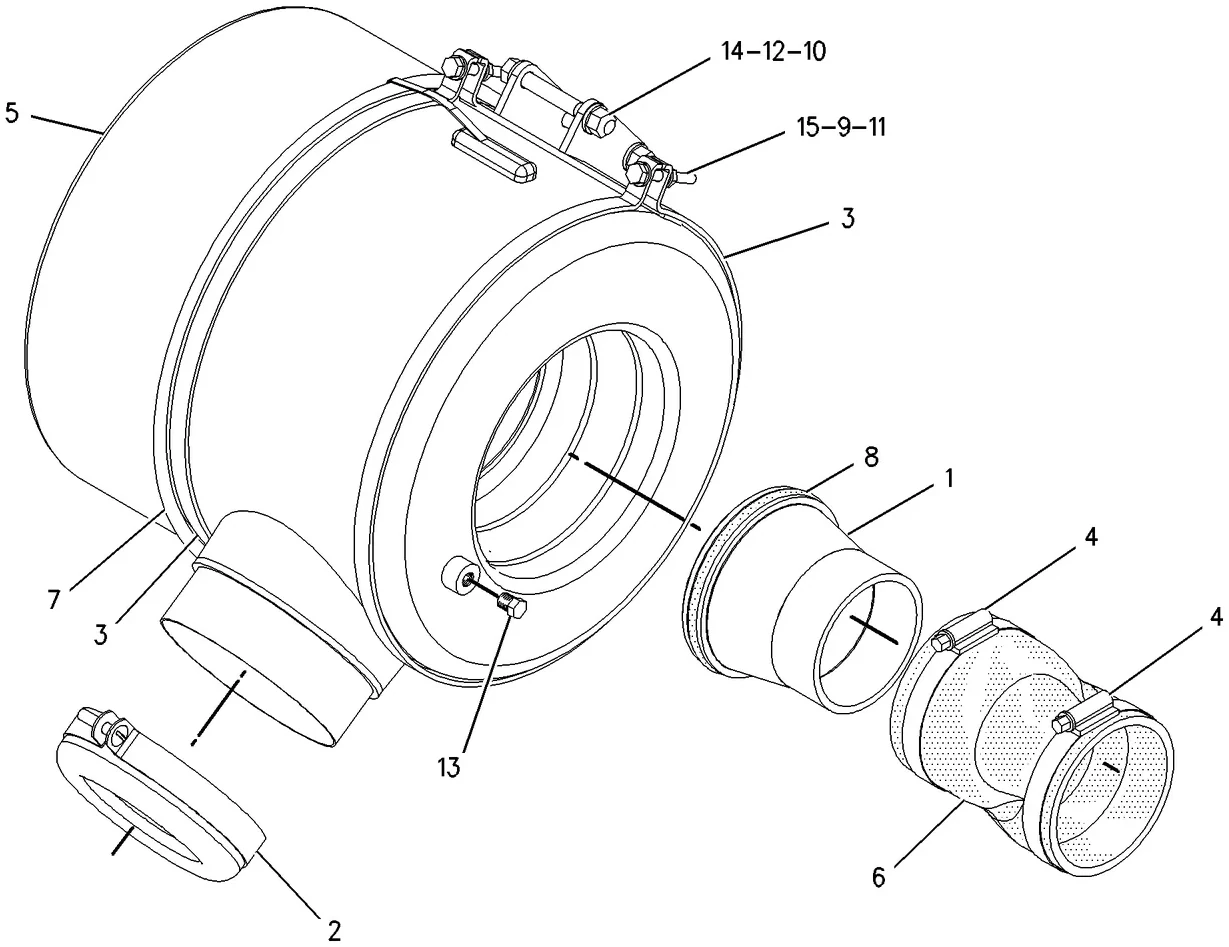 3306 · AIR INLET AND EXHAUST SYSTEM · 184-6536 CAT parts diagram