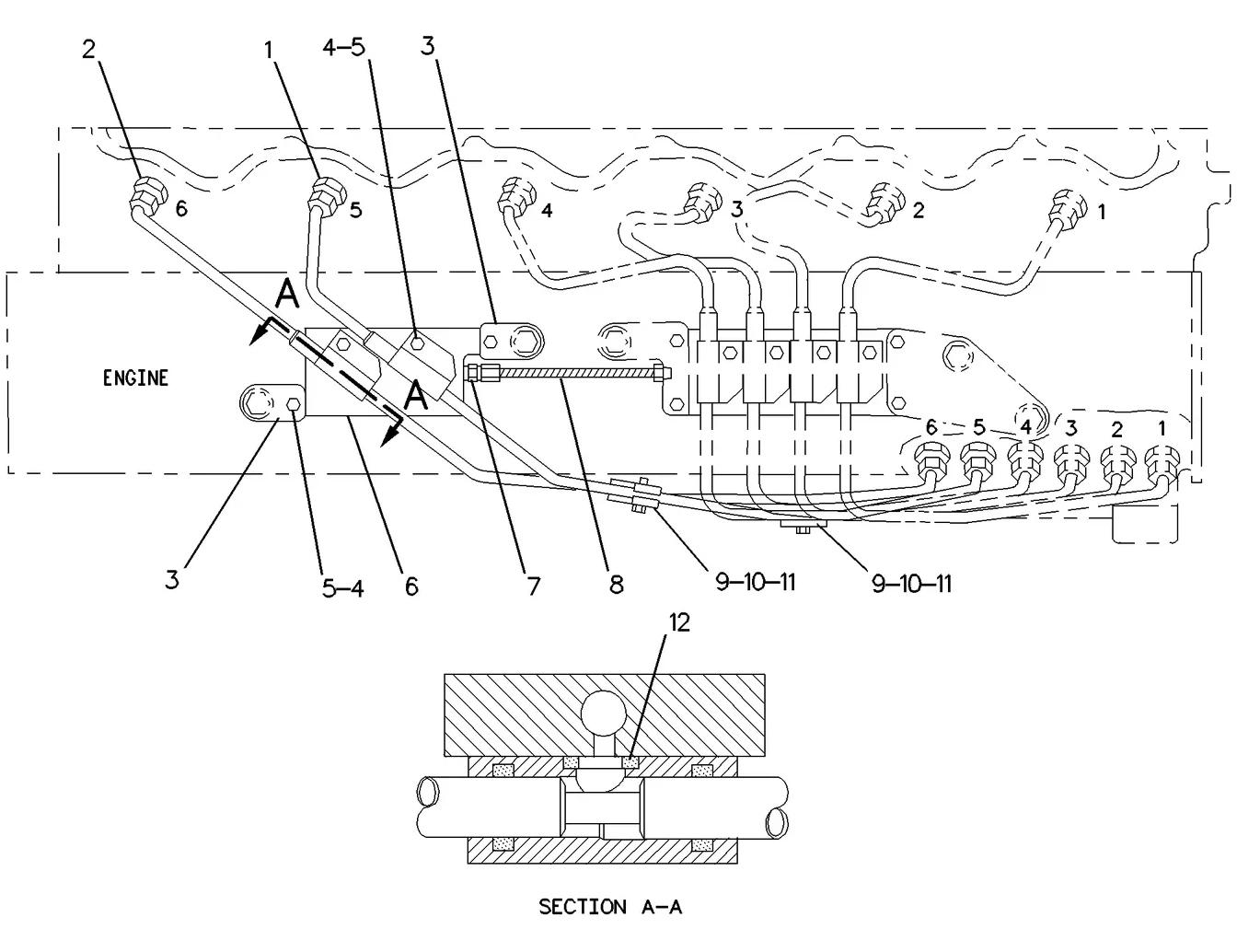 3306 · FUEL SYSTEM · 122-9405 CAT parts diagram