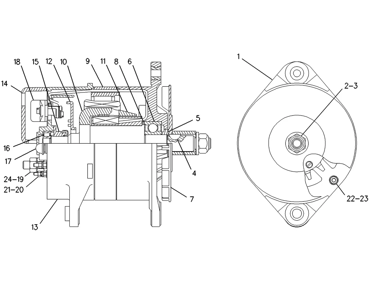 100-5045 - ALTERNATOR GP-CHARGING –OR–