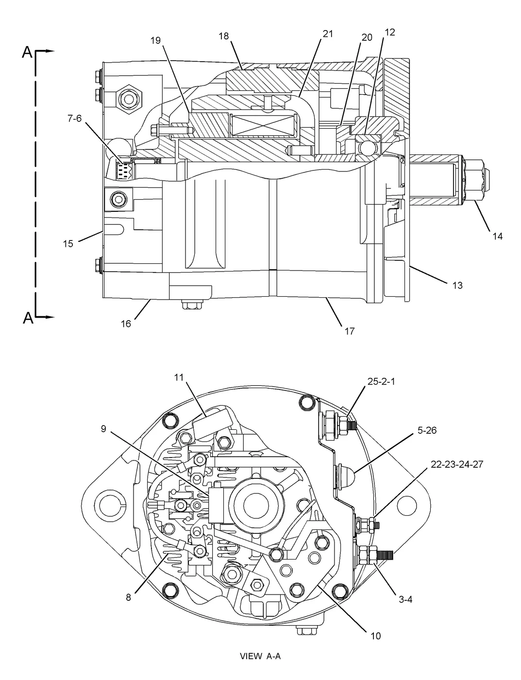 3306 · ELECTRICAL AND STARTING SYSTEM · 266-7227 CAT parts diagram