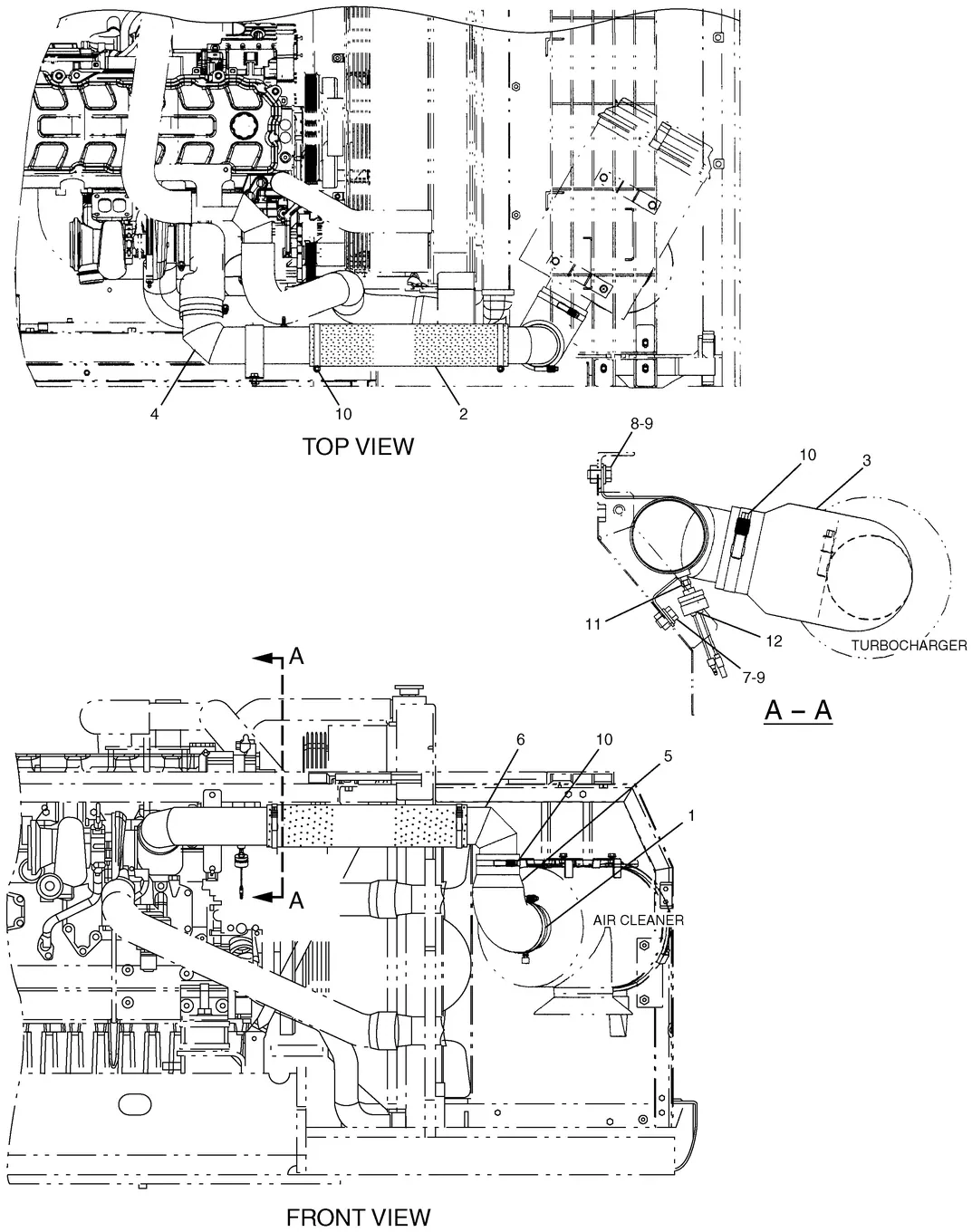 330C · AIR INLET AND EXHAUST SYSTEM · 193-2708 CAT parts diagram
