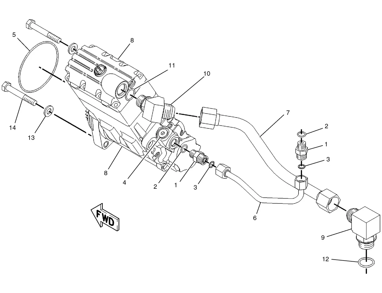 330C · FUEL SYSTEM · 191-3517 CAT parts diagram