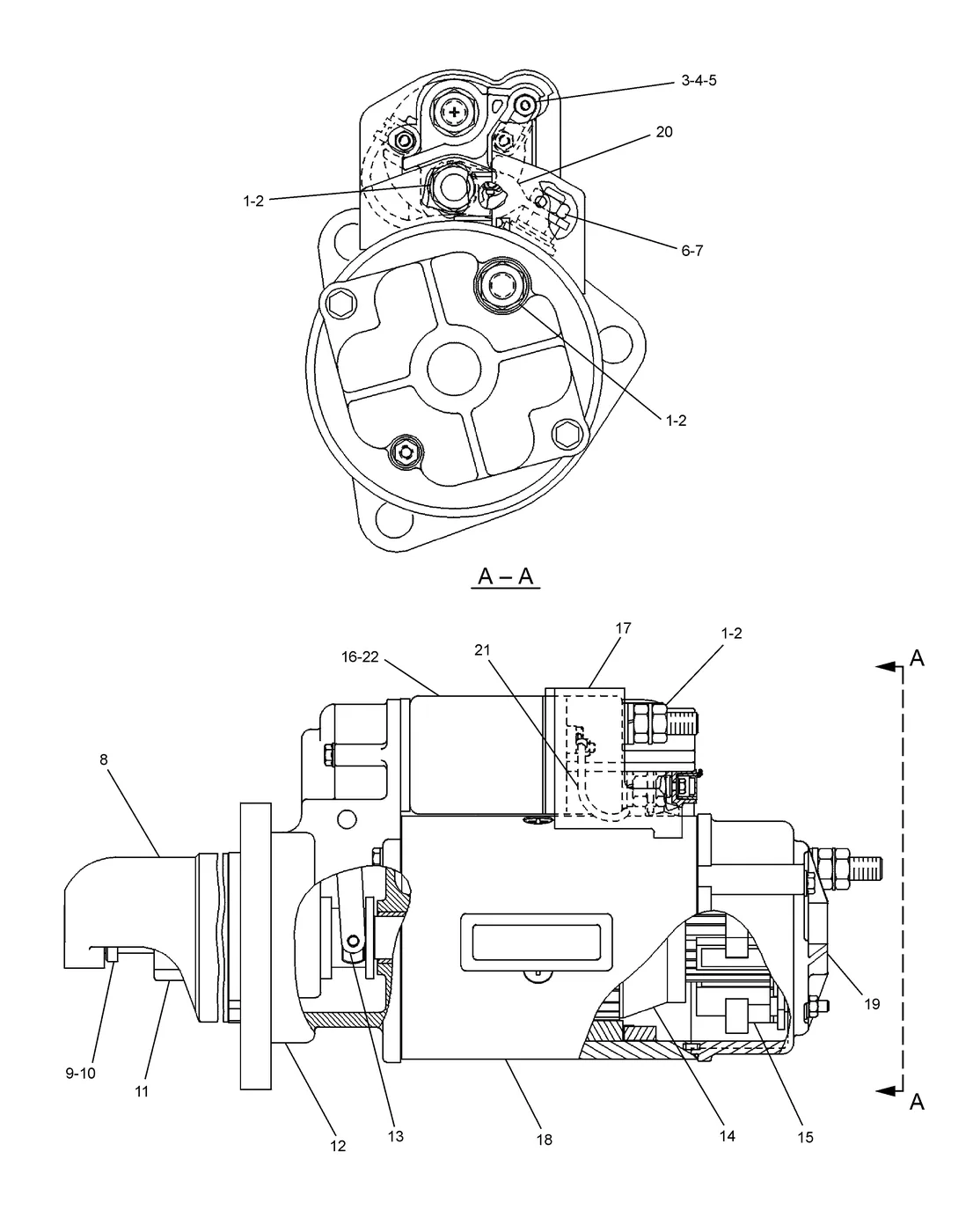 330C · ELECTRICAL AND STARTING SYSTEM · 207-1556 CAT parts diagram